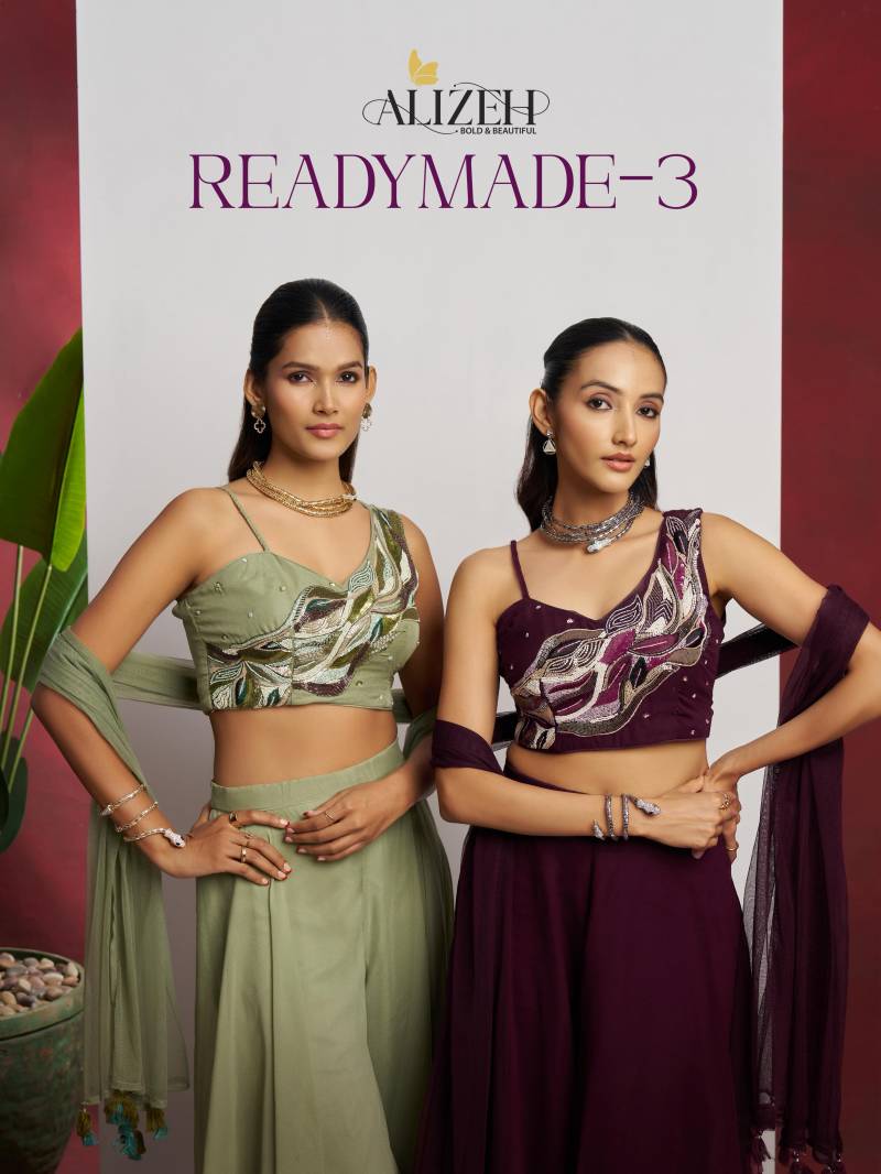 Launching Alizeh Readymade 3 Georgette Party Wear Indo Western Collection Wholesale 2026