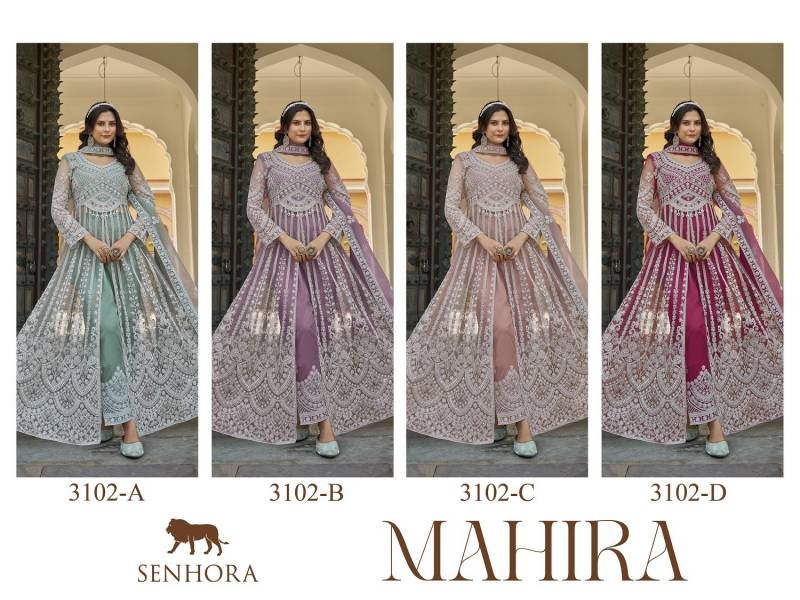 Stylish Senhora Mahira Butterfly Net Work Indo Western Collection Wholesale 2026