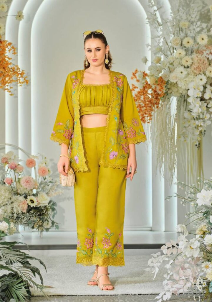 Launching Kailee Bloom 2 Viscose Organza Fancy Indo Western Collection Wholesale 2026