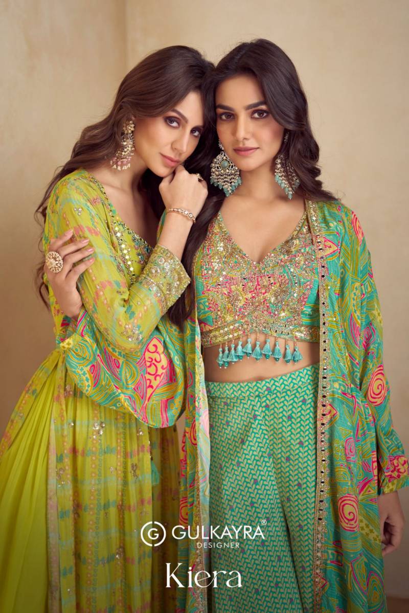 Beautiful Gulkayra Kiera Designer Chinon Printed Indo Western Collection Wholesale 2026
