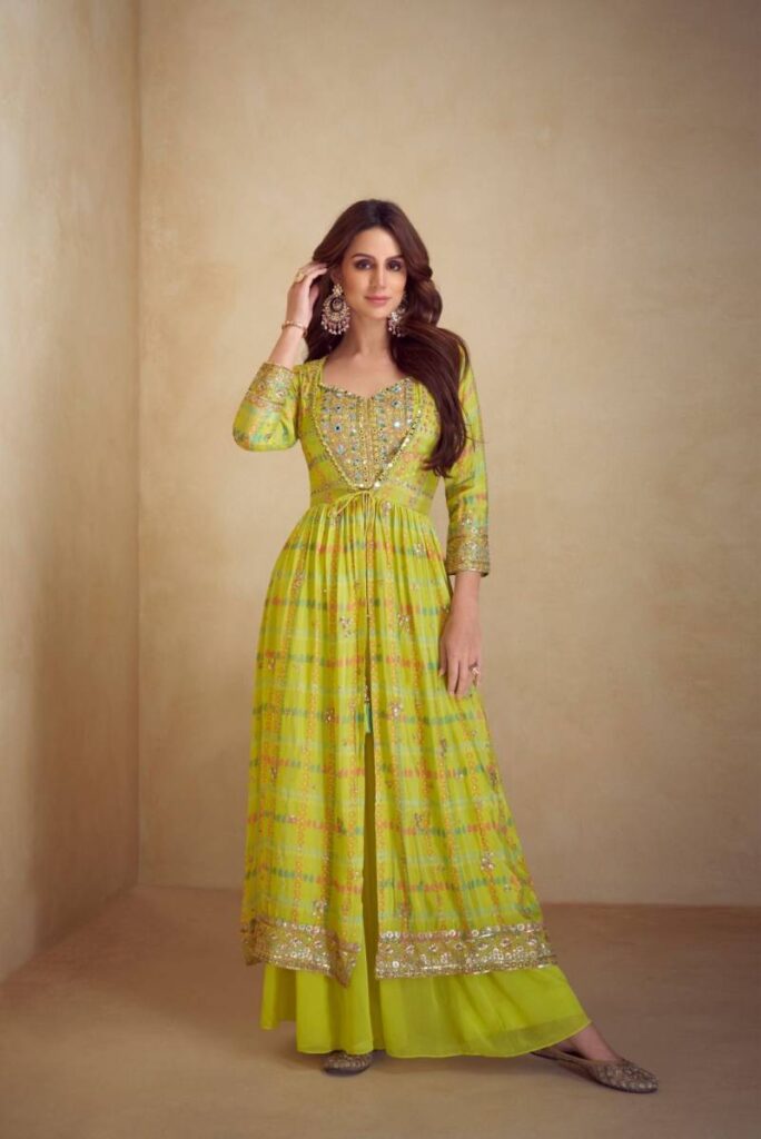 Beautiful Gulkayra Kiera Designer Chinon Printed Indo Western Collection Wholesale 2026