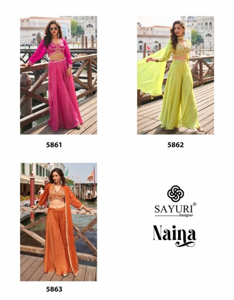 Launching Sayuri Naina Designer Viscose Jacquard Indo Western Collection Wholesale 2026