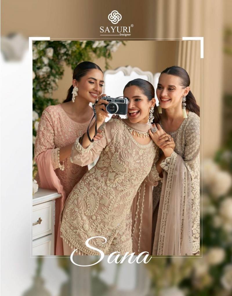 Latest Sayuri Sana Designer Georgette Embroidered Indo Western Wholesale 2026