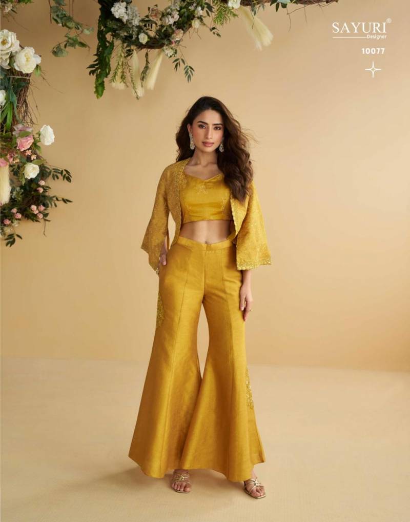 Latest Sayuri Nitya Designer Silk Embroidered Indo Western Collection Wholesale 2026