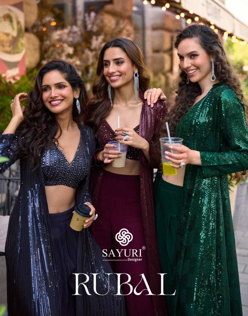 Beautiful Sayuri Rubal Georgette Embroidered Indo Western Party Wear Collection Wholesale 2026