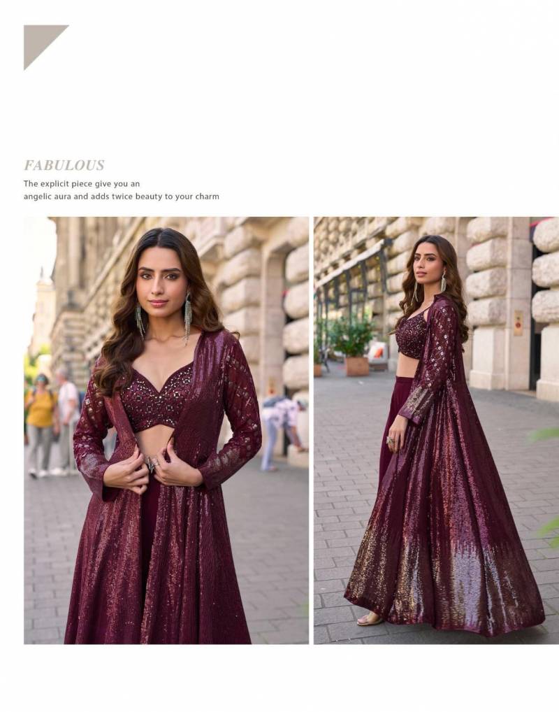 Beautiful Sayuri Rubal Georgette Embroidered Indo Western Party Wear Collection Wholesale 2026