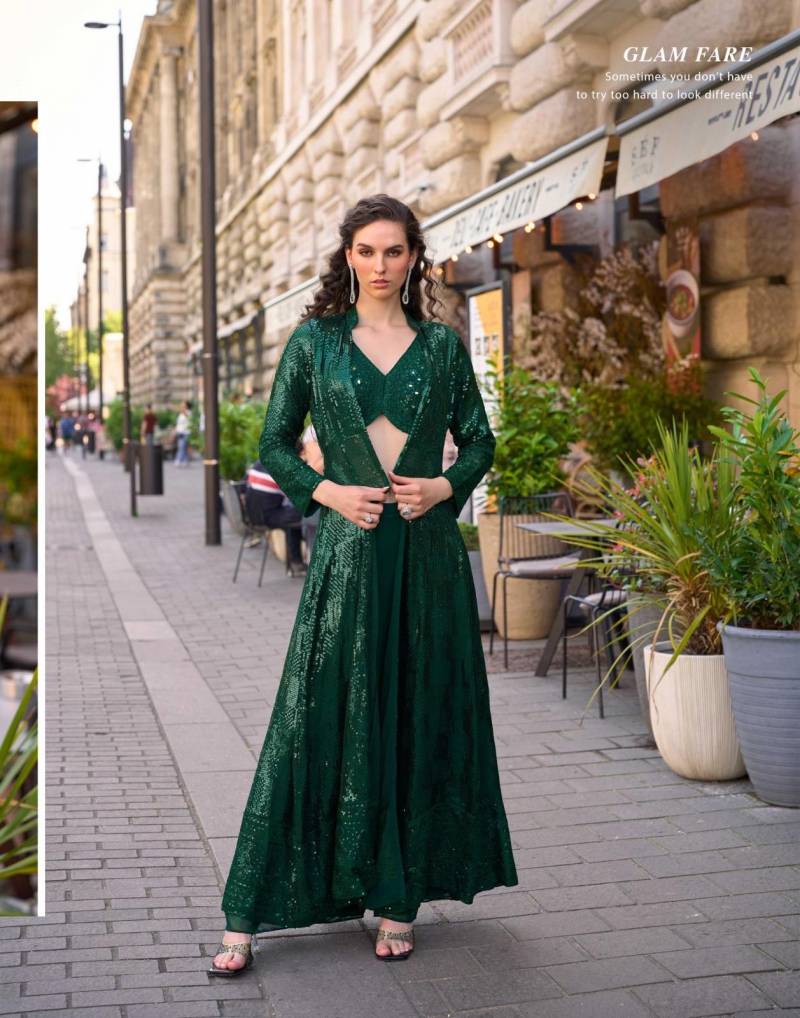 Beautiful Sayuri Rubal Georgette Embroidered Indo Western Party Wear Collection Wholesale 2026