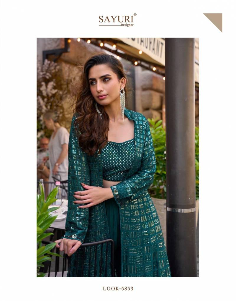 Beautiful Sayuri Rubal Georgette Embroidered Indo Western Party Wear Collection Wholesale 2026