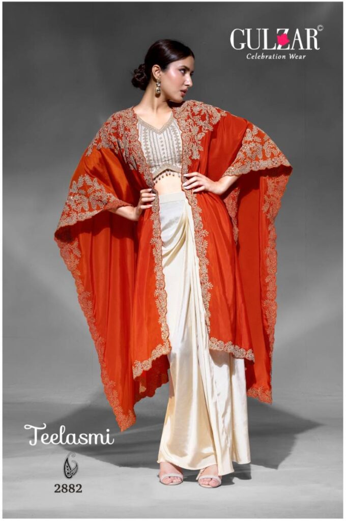 Launching Gulzar Teelasmi Premium Crepe Embroidered Indo Westerns Wholesale 2026