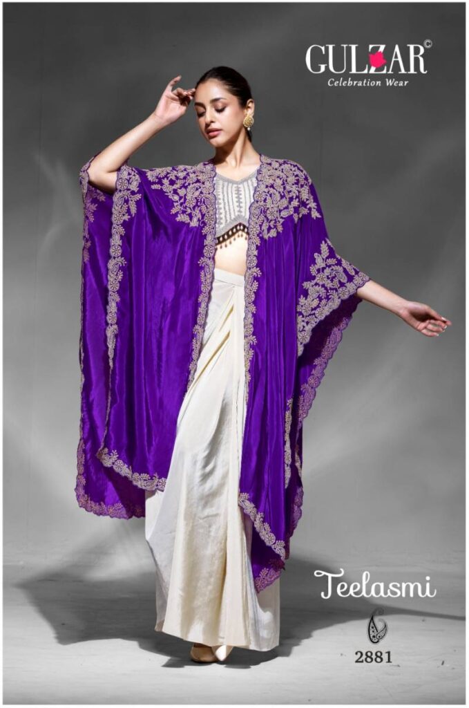 Launching Gulzar Teelasmi Premium Crepe Embroidered Indo Westerns Wholesale 2026