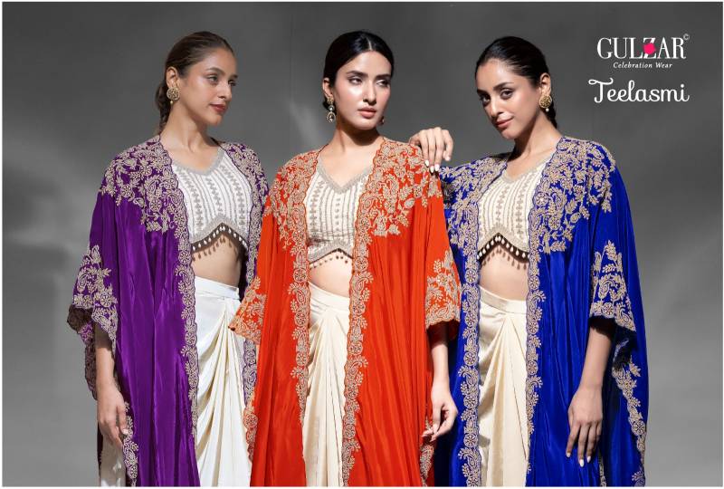 Launching Gulzar Teelasmi Premium Crepe Embroidered Indo Westerns Wholesale 2026