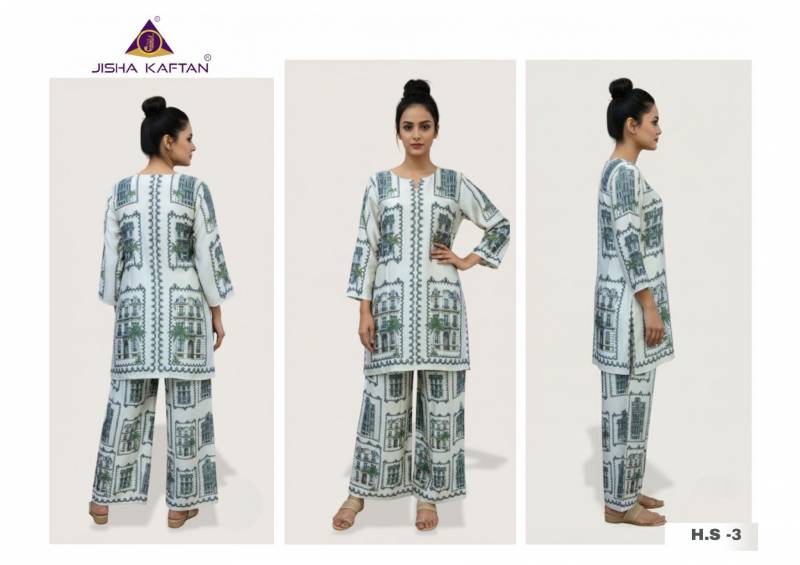 Beautiful Jisha Kaftan Satin Co Ord Set Vol 1 Digital Printed Cord Set Collection Wholesale 2026