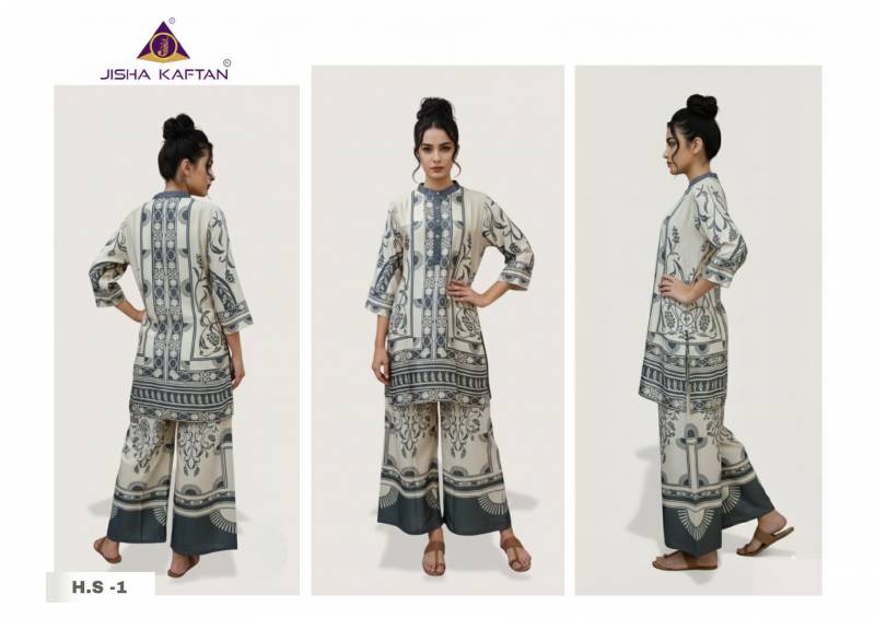Beautiful Jisha Kaftan Satin Co Ord Set Vol 1 Digital Printed Cord Set Collection Wholesale 2026