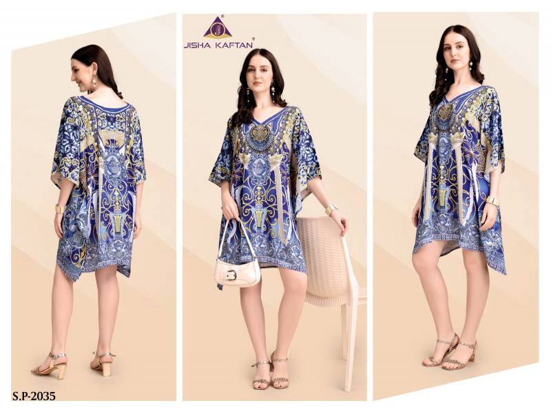 Beautiful Jisha Kaftan Silk Poncho Vol 5 Poly Feather Silk Digital Printed Kaftans Wholesale 2026