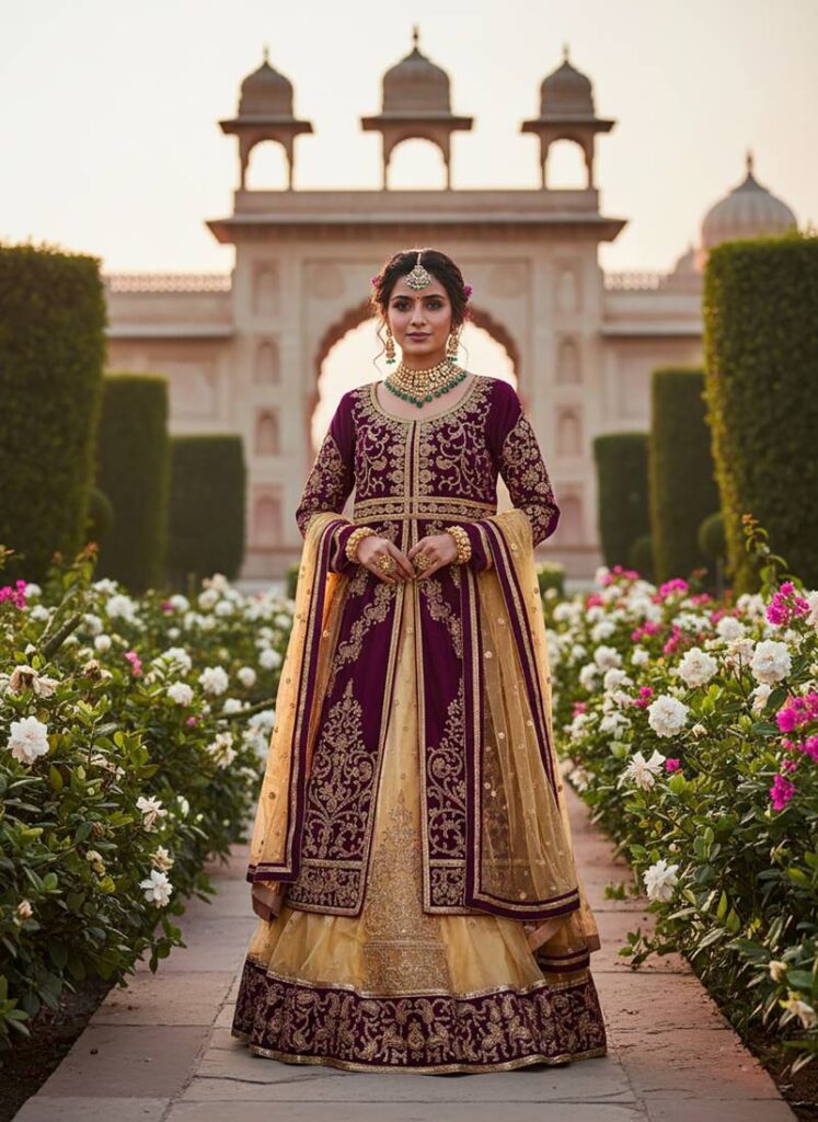 Latest Kb Super Hit 4102 Velvet Embroidery Worked Beautiful Indo Western Collection Wholesale 2026