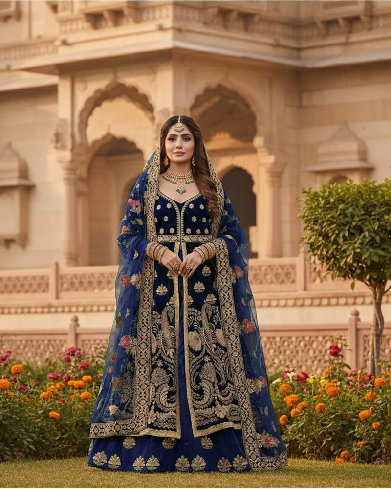 Latest Kb 4103 Velvet Embroidery Worked Premium Indo Western Collection Wholesale 2026