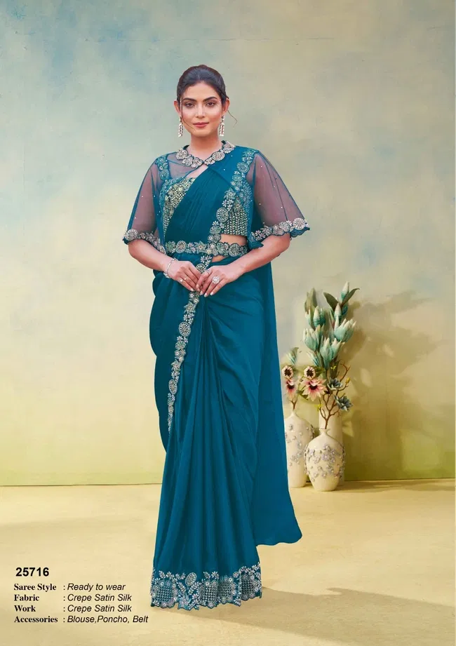 Stylish Mahotsav Odyssey Designer Satin Silk Ready To Wear Saree Wholesale 2026