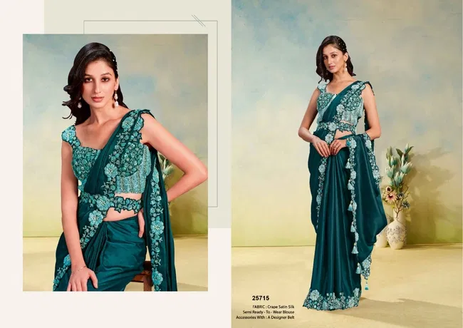 Stylish Mahotsav Odyssey Designer Satin Silk Ready To Wear Saree Wholesale 2026