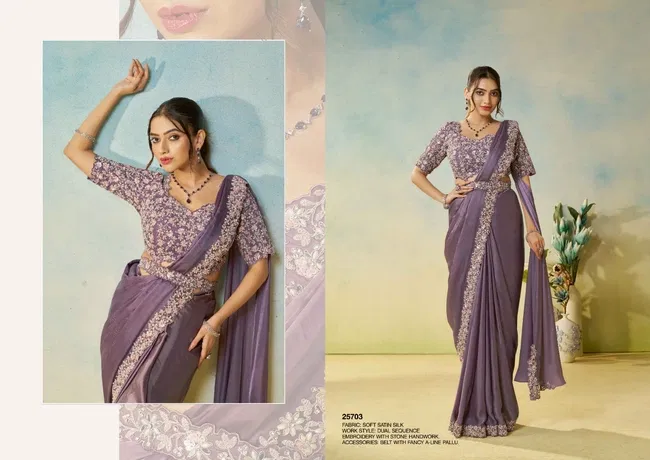 Stylish Mahotsav Odyssey Designer Satin Silk Ready To Wear Saree Wholesale 2026