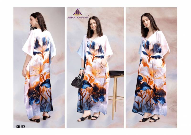 Stylish Jisha Kaftan Satin Breeze Vol 7 Japan Satin Digital Printed Kaftan Collection Wholesale 2026