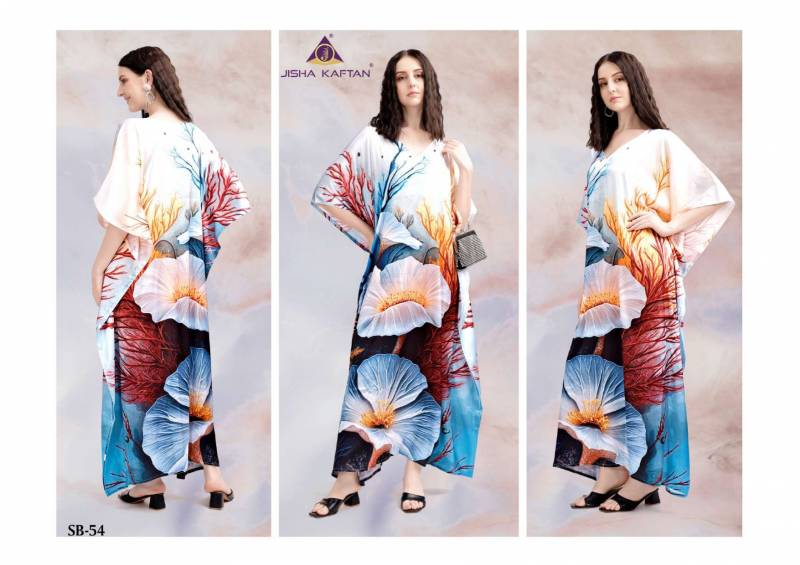 Stylish Jisha Kaftan Satin Breeze Vol 7 Japan Satin Digital Printed Kaftan Collection Wholesale 2026