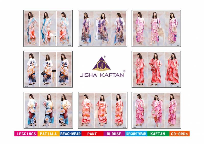 Stylish Jisha Kaftan Satin Breeze Vol 7 Japan Satin Digital Printed Kaftan Collection Wholesale 2026