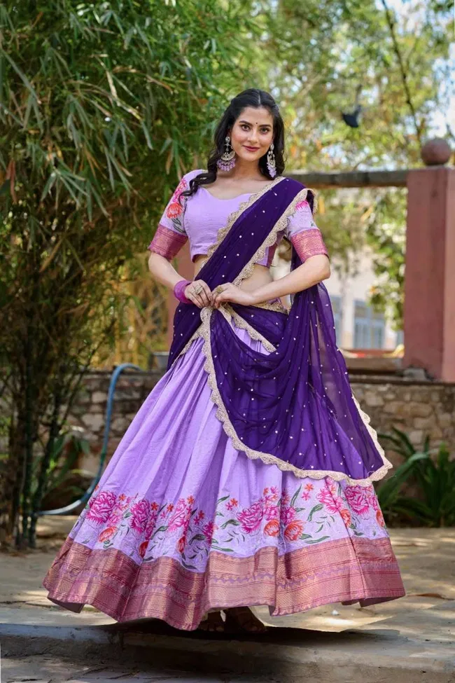 Lekha Yf 1518 Cotton Silk Embroidery Worked Premium Lehenga Choli Collection Wholesale