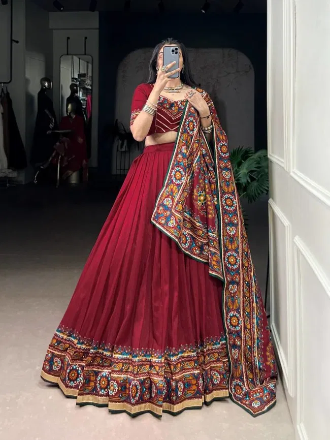 Latest Lekha Yf 1243 Tussar Silk Gamthi Printed Designer Lehenga Choli Collection Wholesale 2026