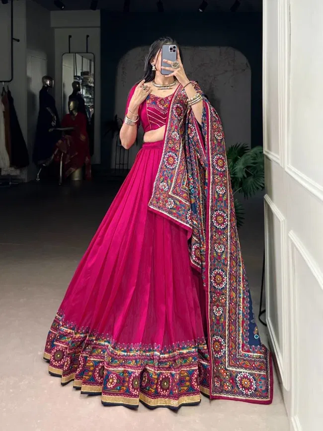 Latest Lekha Yf 1243 Tussar Silk Gamthi Printed Designer Lehenga Choli Collection Wholesale 2026