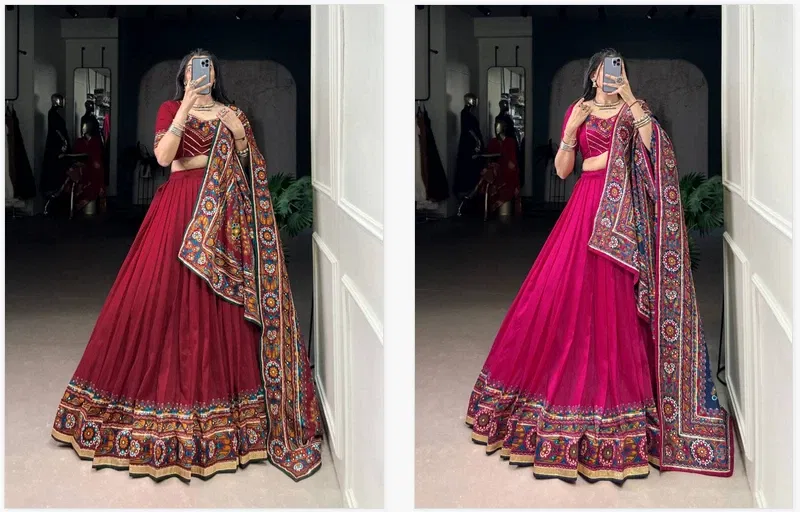 Latest Lekha Yf 1243 Tussar Silk Gamthi Printed Designer Lehenga Choli Collection Wholesale 2026