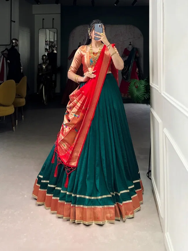 Beautiful Lekha Yf 2007 Vichitra Silk Zari Weaving Plain Lehenga Choli Collection Wholesale 2026