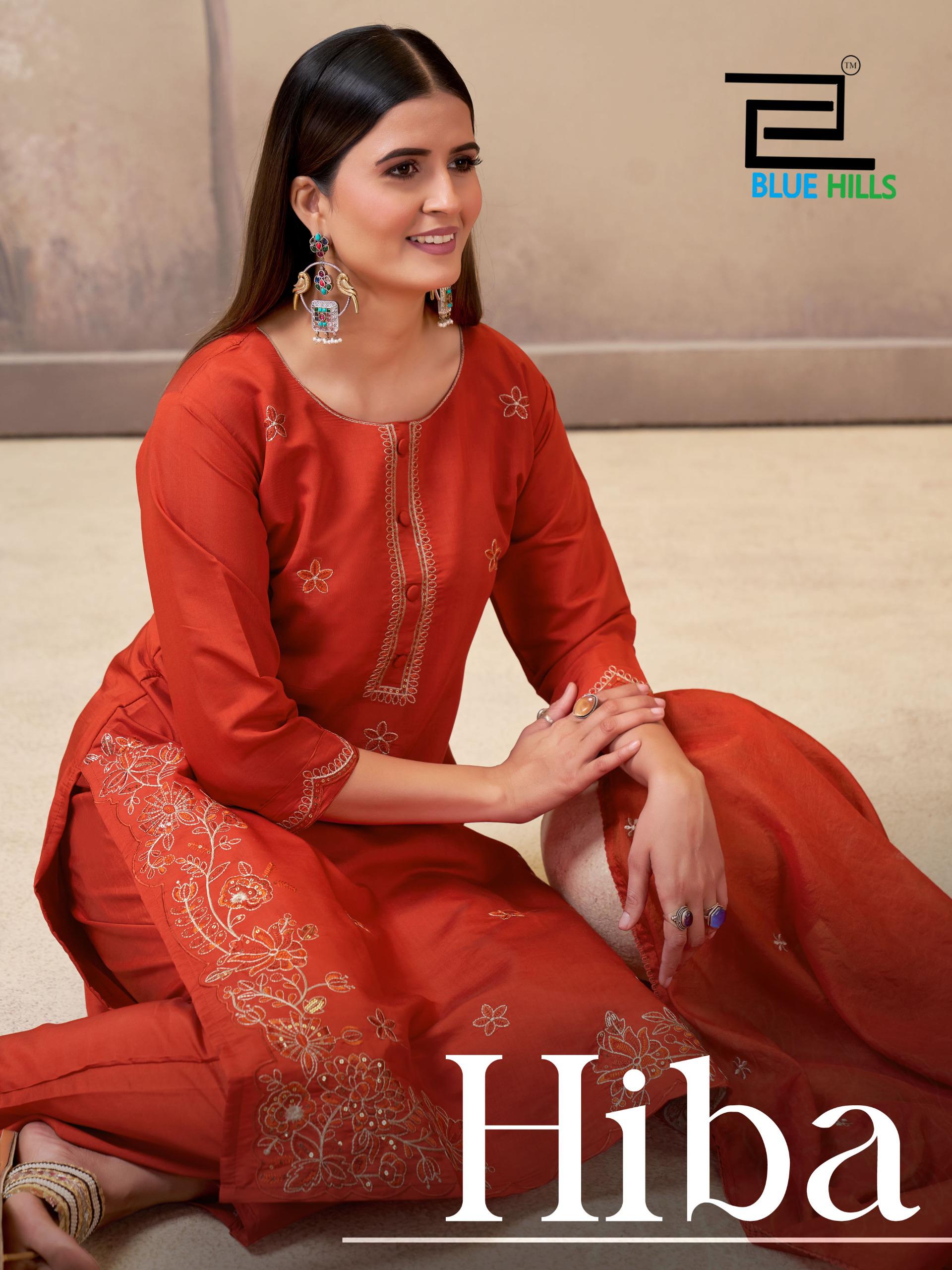 Buy Blue Hills Hiba Roman Silk Embroidery Work Kurti Pant And Dupatta Wholesale 2026