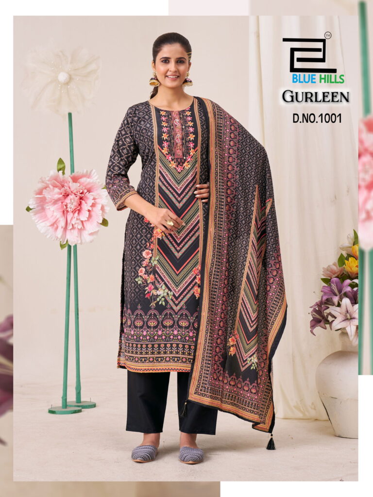 Launching Blue Hills Gurleen Muslin Digital Printed Kurti Bottom With Dupatta Wholesale 2026