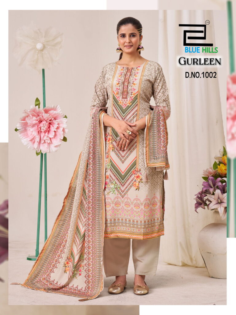 Launching Blue Hills Gurleen Muslin Digital Printed Kurti Bottom With Dupatta Wholesale 2026