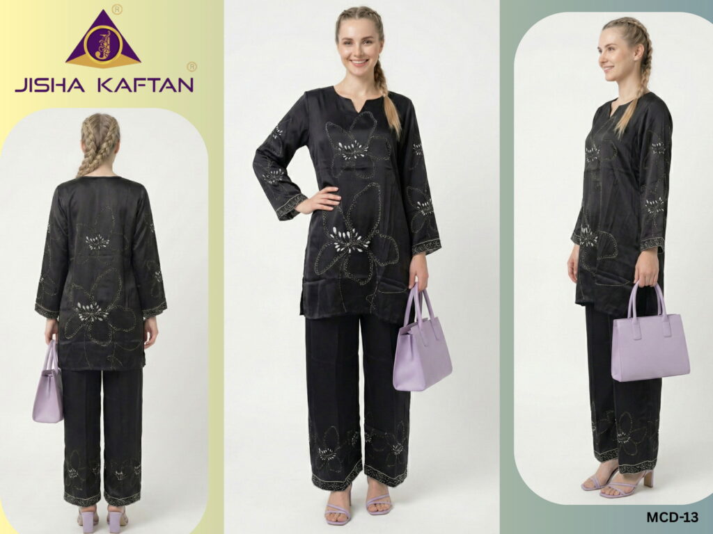 Buy Jisha Kaftan Modern Co Ord Set Vol 3 Japan Satin Fancy Co Ord Set Wholesale 2026