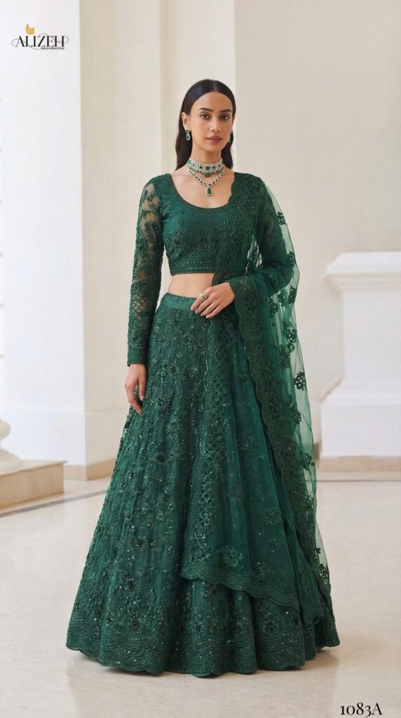Stylish Alizeh Bridal Heritage Colours 1083 Butterfly Net Designer Lehenga Choli Wholesale 2026