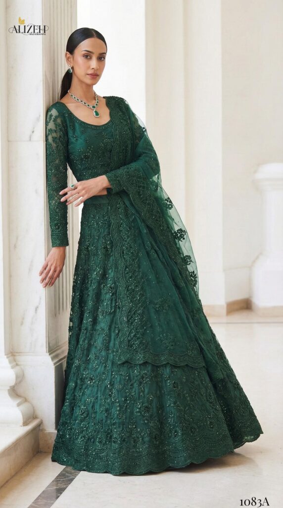 Stylish Alizeh Bridal Heritage Colours 1083 Butterfly Net Designer Lehenga Choli Wholesale 2026