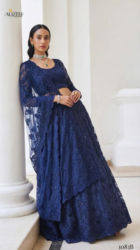 Stylish Alizeh Bridal Heritage Colours 1083 Butterfly Net Designer Lehenga Choli Wholesale 2026