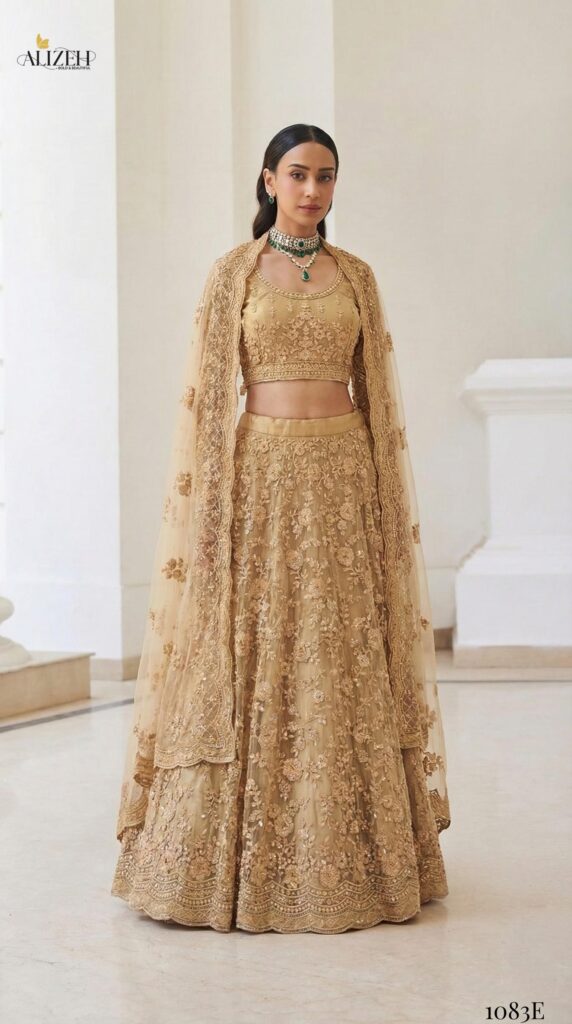 Stylish Alizeh Bridal Heritage Colours 1083 Butterfly Net Designer Lehenga Choli Wholesale 2026