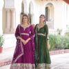 Lekha KA 1215 Vichitra Silk Sequins Embroidery Gown With Dupatta Wholesale