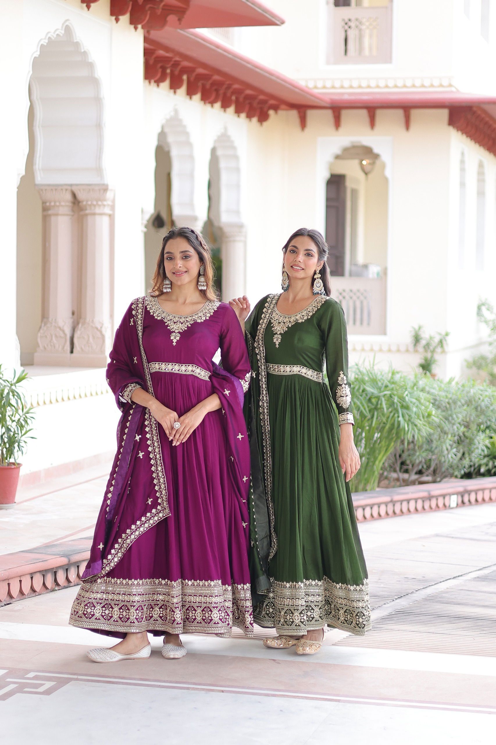 Lekha KA 1215 Vichitra Silk Sequins Embroidery Gown With Dupatta Wholesale