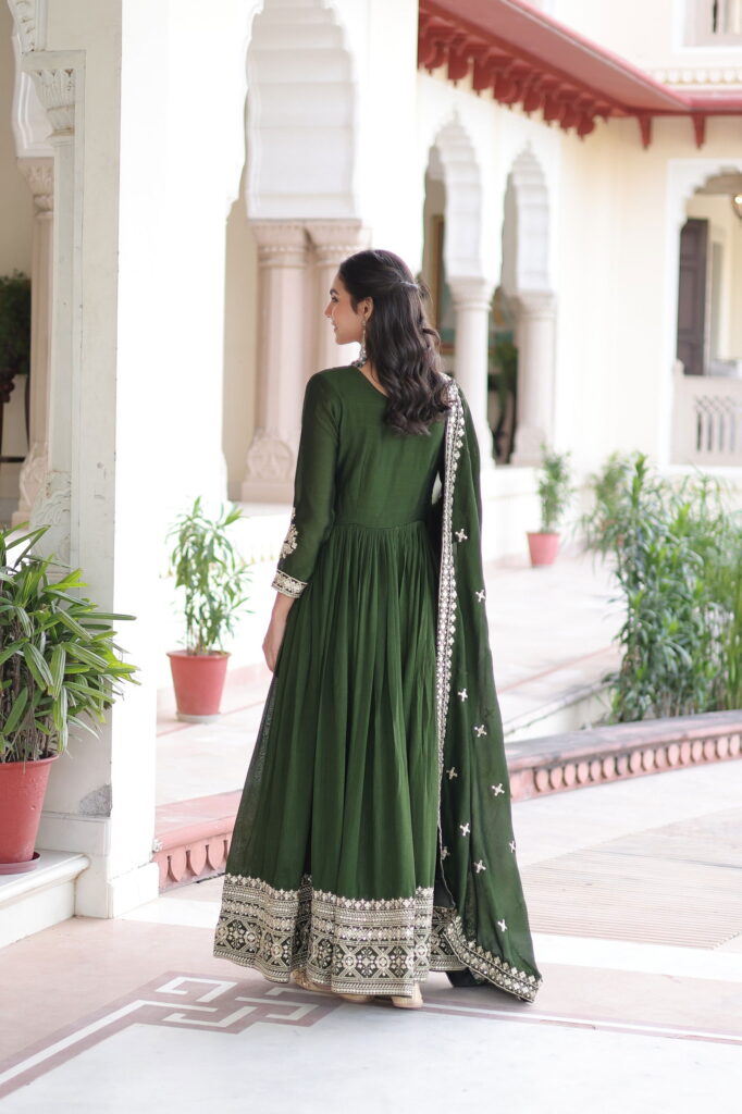 Buy Lekha KA 1215 Vichitra Silk Sequins Embroidery Gown With Dupatta Wholesale 2026