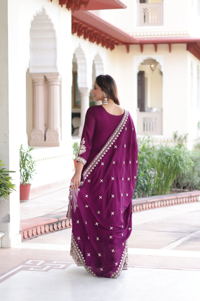 Buy Lekha KA 1215 Vichitra Silk Sequins Embroidery Gown With Dupatta Wholesale 2026