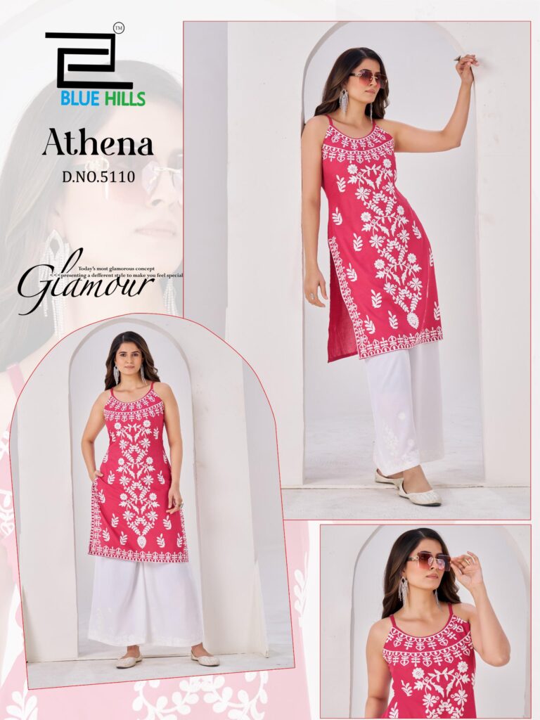 Latest Blue Hills Athena Rayon With Embroidery Work Top Collection Wholesale 2026