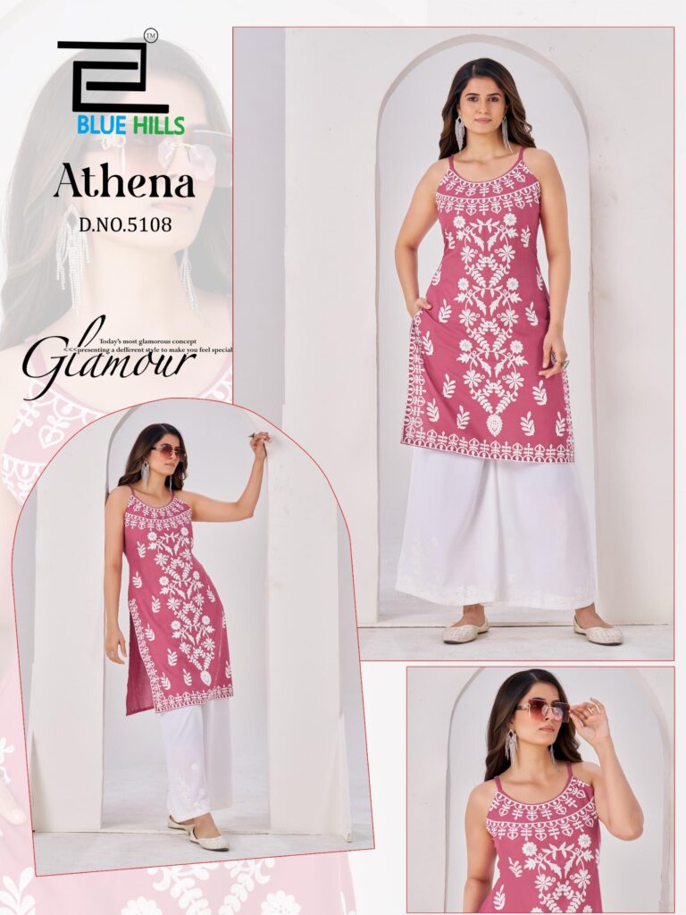 Latest Blue Hills Athena Rayon With Embroidery Work Top Collection Wholesale 2026