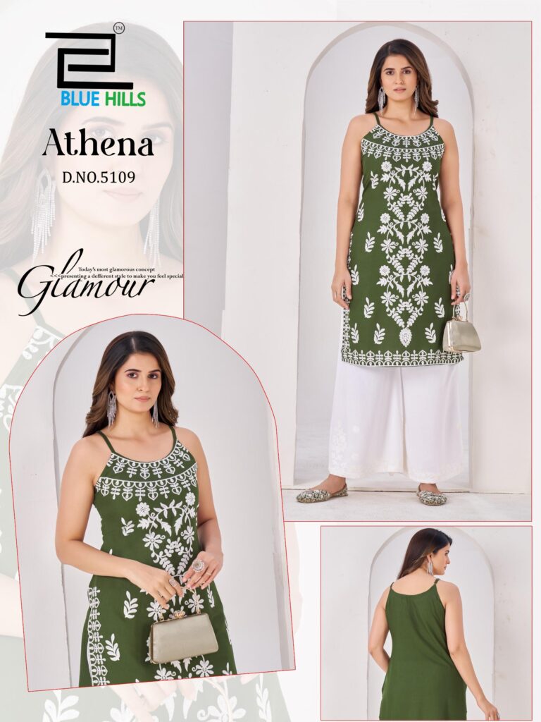 Latest Blue Hills Athena Rayon With Embroidery Work Top Collection Wholesale 2026