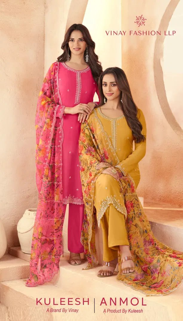 Beautiful Vinay Kuleesh Anmol Organza With Embroidery Work Salwar Kameez Wholesale 2026