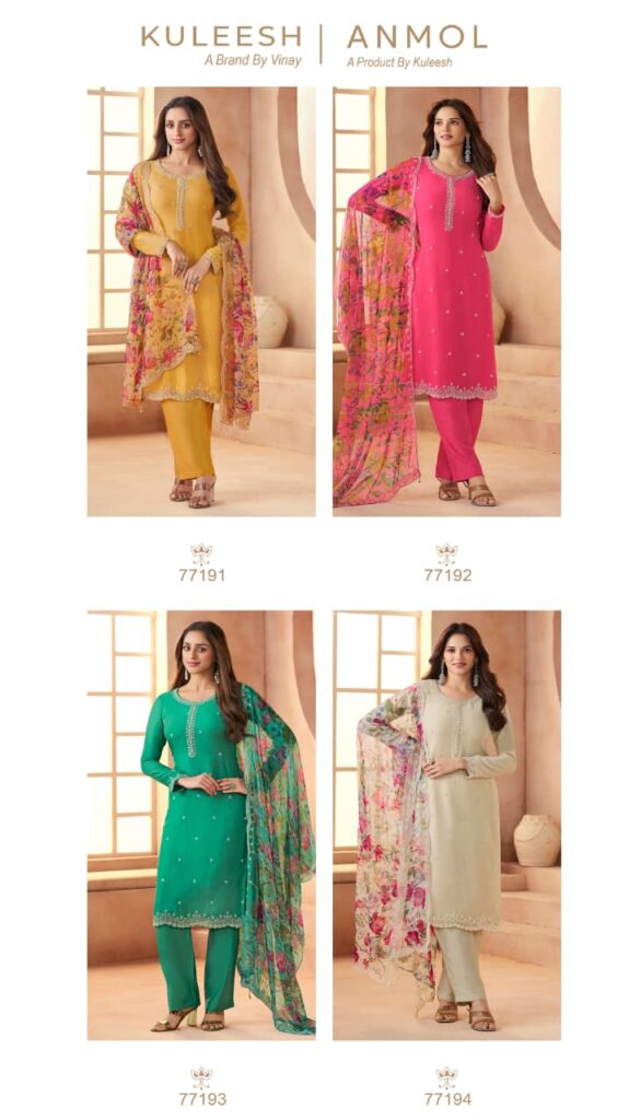 Beautiful Vinay Kuleesh Anmol Organza With Embroidery Work Salwar Kameez Wholesale 2026