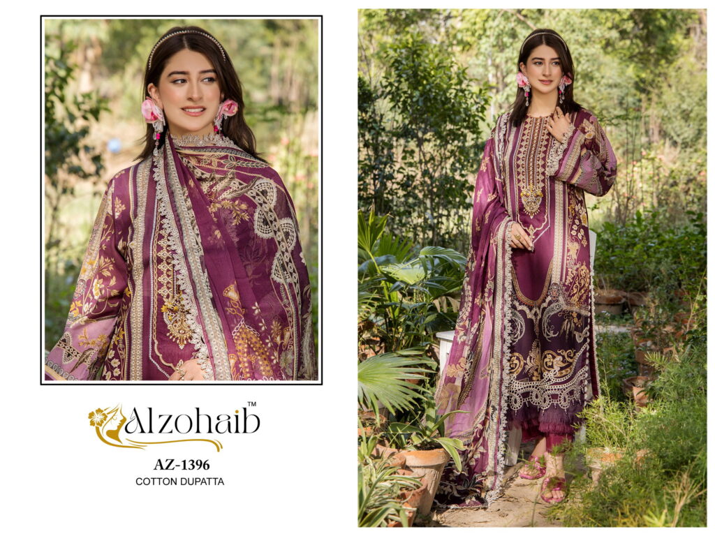 Latest Alzohaib Aalsha Vol 2 Cotton Dupatta Cotton Pakistani Salwar Kameez Wholesale 2026