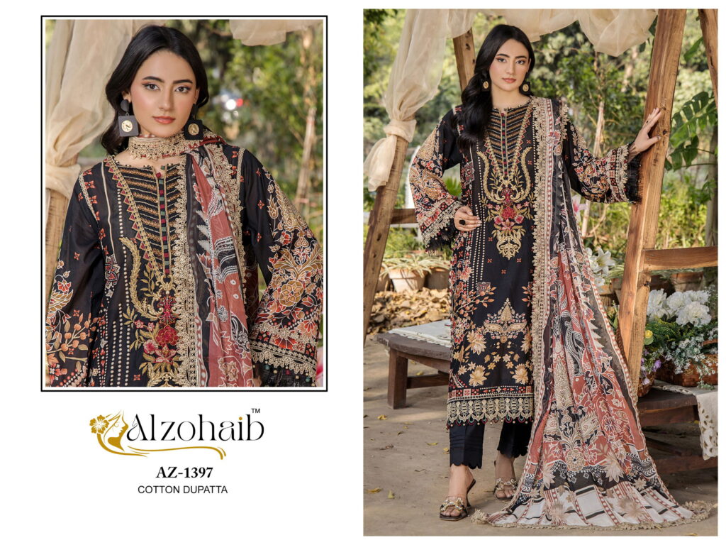 Latest Alzohaib Aalsha Vol 2 Cotton Dupatta Cotton Pakistani Salwar Kameez Wholesale 2026